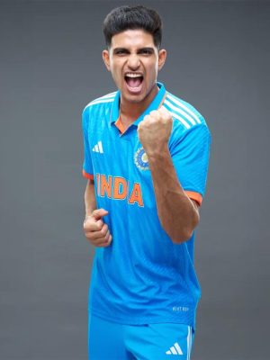 Team India World Cup Jersey With Name And Number (Tri-Colour Stripes) - Image 2