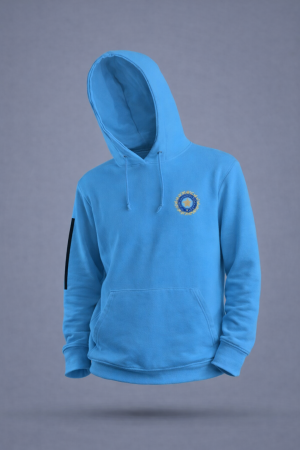 Team India Training Hoodie - Fan Made - Indian Blue 4 indian cricket team hoodie front side view