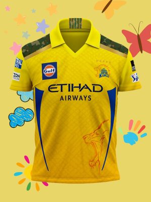 CSK 2025 Jersey Pre Release - 5 Stars - With Name And Number - Image 2