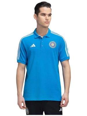 World Cup Sea Blue - Team India Travel Polo - Adidas - Image 2