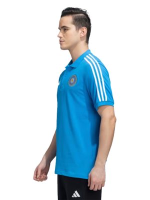 World Cup Sea Blue - Team India Travel Polo - Adidas - Image 3