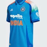 India cricket team ODI sky-blue jersey with Apollo Tyres sponsor, customizable name and number, exclusive on Teehub.