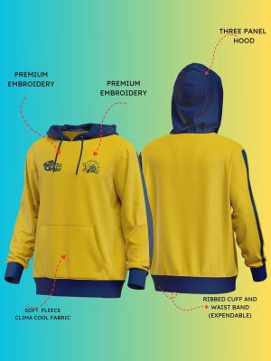 CSK Hoodie 2025 - Yellow And Navy - Image 3