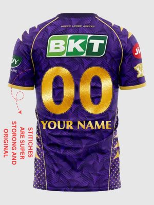 KKR Jersey 2025 with Customized with Name and Number - Image 2