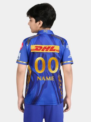 MUMBAI INDIANS KIDS Jersey 2025 with Name and Number - Half Sleeve - Image 2