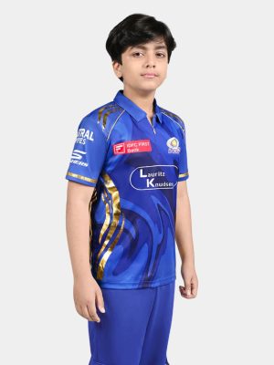 MUMBAI INDIANS KIDS Jersey 2025 with Name and Number - Half Sleeve - Image 3