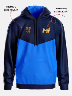 Mumbai Indians Hoodie 2025 - Super Premium Golden Embroidery