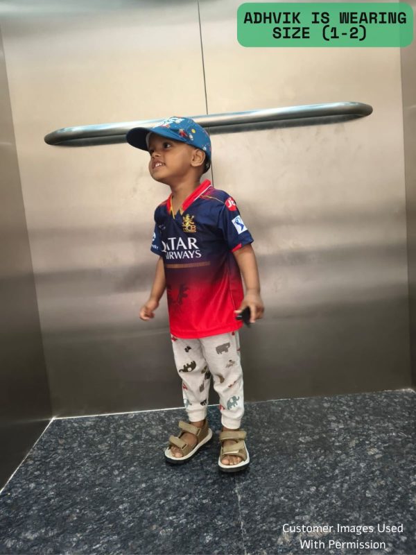 rcb kids jersey 2025 customized with name and number 1