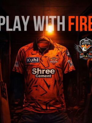 SRH 2026 Jersey with Your Name and Number - Premium 9 IPL 2026 Sunrisers Hyderabad jersey with name and number print, SRH orange cricket jersey India