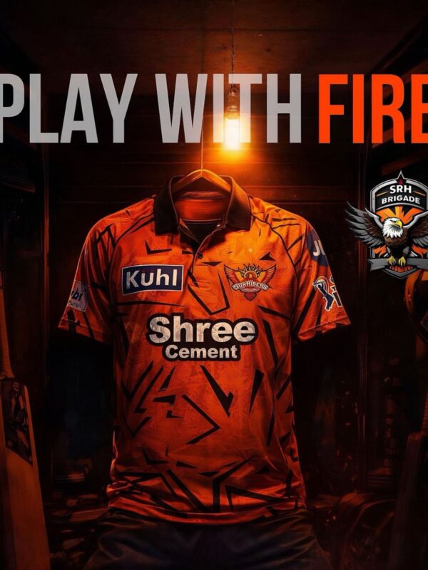 SRH 2026 Jersey with Your Name and Number - Premium 4 IPL 2026 Sunrisers Hyderabad jersey with name and number print, SRH orange cricket jersey India