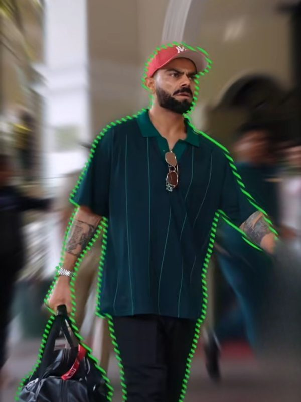 RCB oversized green T-shirt with gold detailing