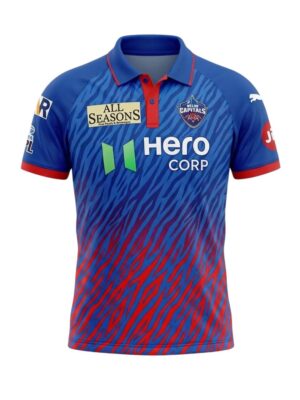Delhi Capitals Jersey 2026 | Name and Number 4 delhi capitals jersey front view 2026 teehub