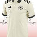 Off-white Team India polo t-shirt with black collar
