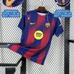 FC Barcelona players wearing the new 2025/26 kit in a promo shoot