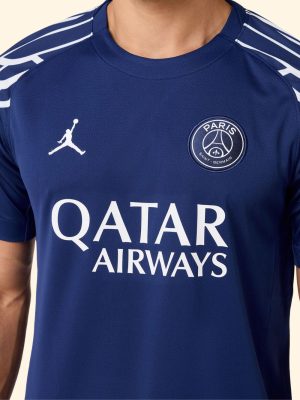 PSG fans wearing the Jordan 4th kit in a street-style photoshoot
