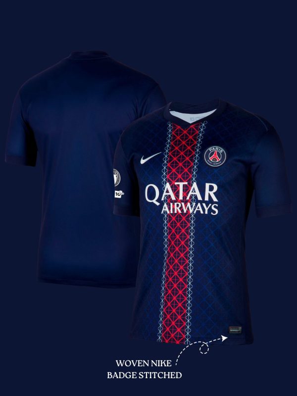 Customized Paris Saint-Germain 2025–26 away kit with printed name and number