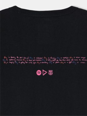 Stylish black Barca x Ed Sheeran T-shirt for men, streetwear edition from Teehub.