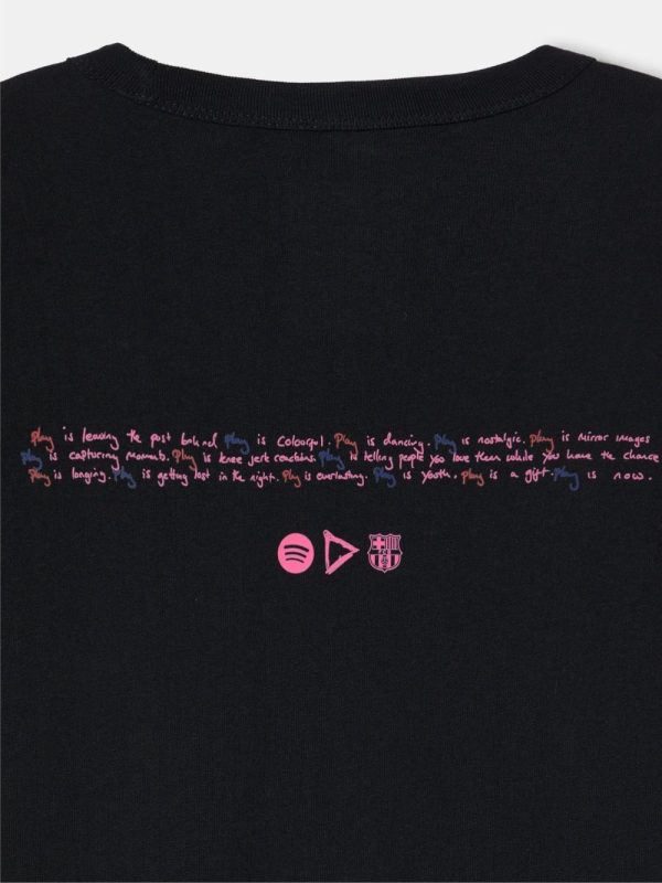 Stylish black Barca x Ed Sheeran T-shirt for men, streetwear edition from Teehub.