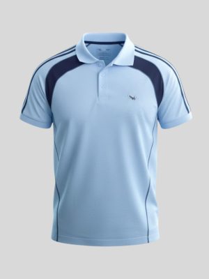indain team sky blue polo