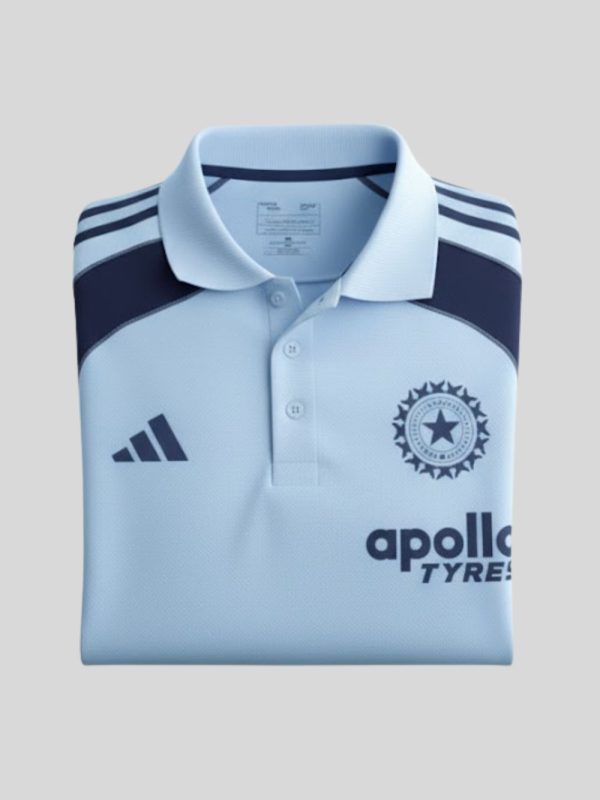 indian team travel polo sky blue teehub