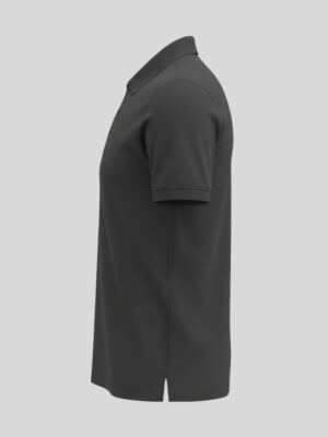 Plain Polo T Shirt - Steel Grey - Image 3