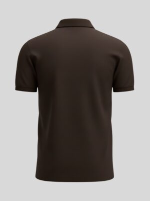 Plain Polo T Shirt - Chocolate Brown 4 Plain Polo T Shirt - Chocolate Brown - Image 2
