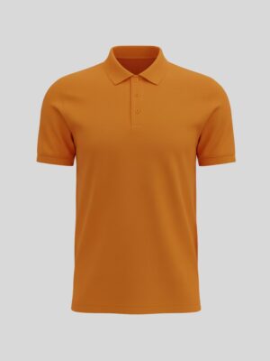 Plain Polo T Shirt - Light Orange - Image 1