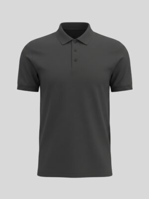 Plain Polo T Shirt - Steel Grey - Image 1