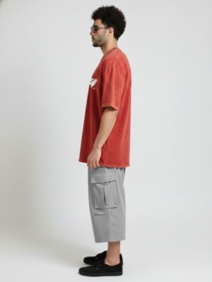 F1 Ferrari Acid Wash T Shirt - Red 9 Oversized Ferrari F1 Lewis Hamilton t-shirt acid wash | Teehub India