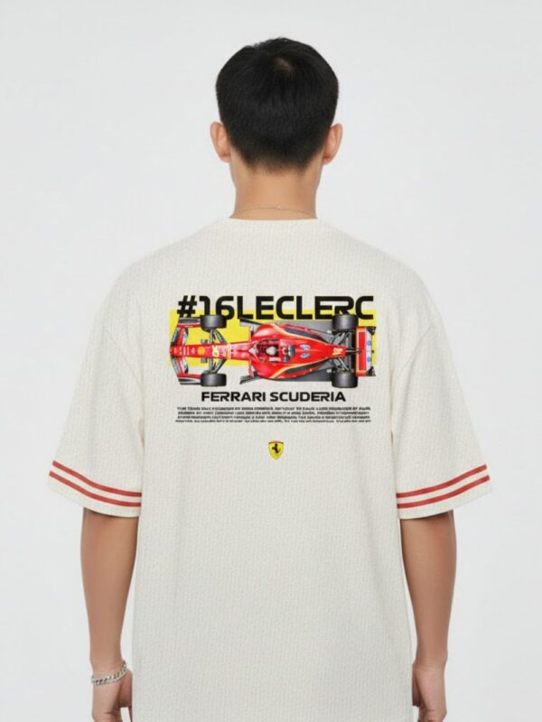 Ferrari F1 printed t-shirt with racing-inspired design, stylish Formula 1 merch for Ferrari fans in India, available on Teehub