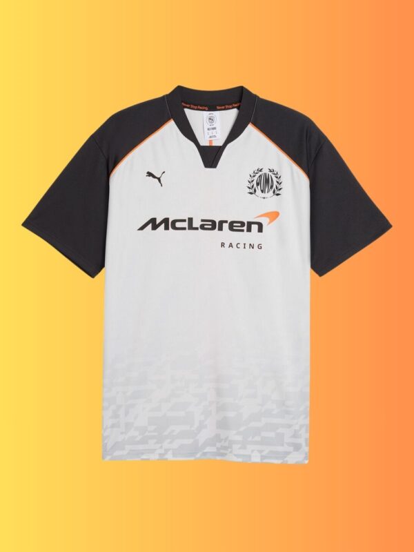 Mclaren Racing Jersey 2026 - Grey 1 McLaren F1 2026 racing jersey papaya fan wear India