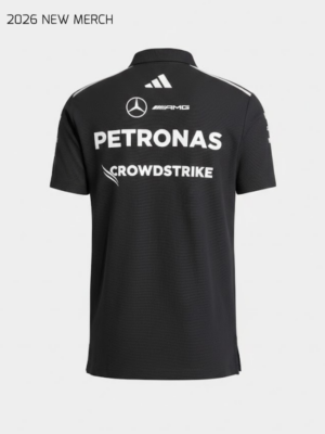 Formula 1 Merch - Mercedes Polo Shirt 2026 6 Mercedes F1 polo shirt honeycomb fabric premium F1 merch in India back pose shoot