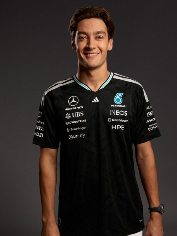 Mercedes F1 driver tee sports honeycomb fabric F1 merch in India Teehub