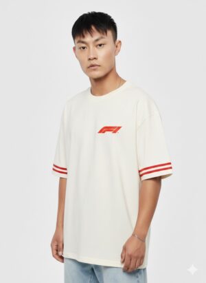 Ferrari printed t-shirt featuring bold racing graphics inspired by Scuderia Ferrari, premium Ferrari merch for F1 fans in India