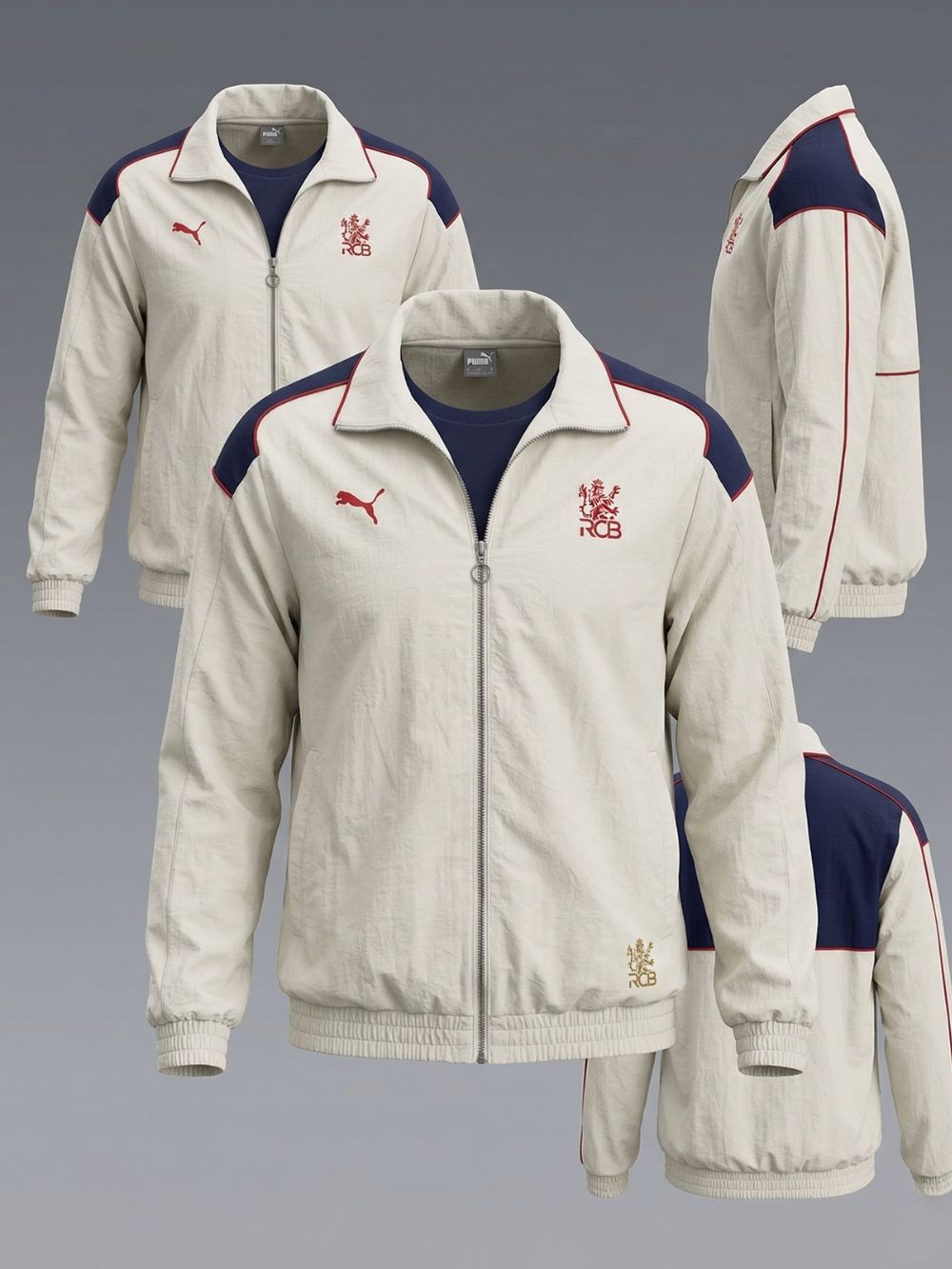RCB White Jacket 2026 - Virat Kohli Jacket - TEEHUB