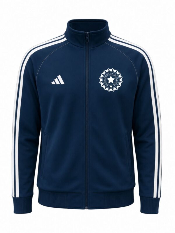 Team India new travel Jacket white and blue front side