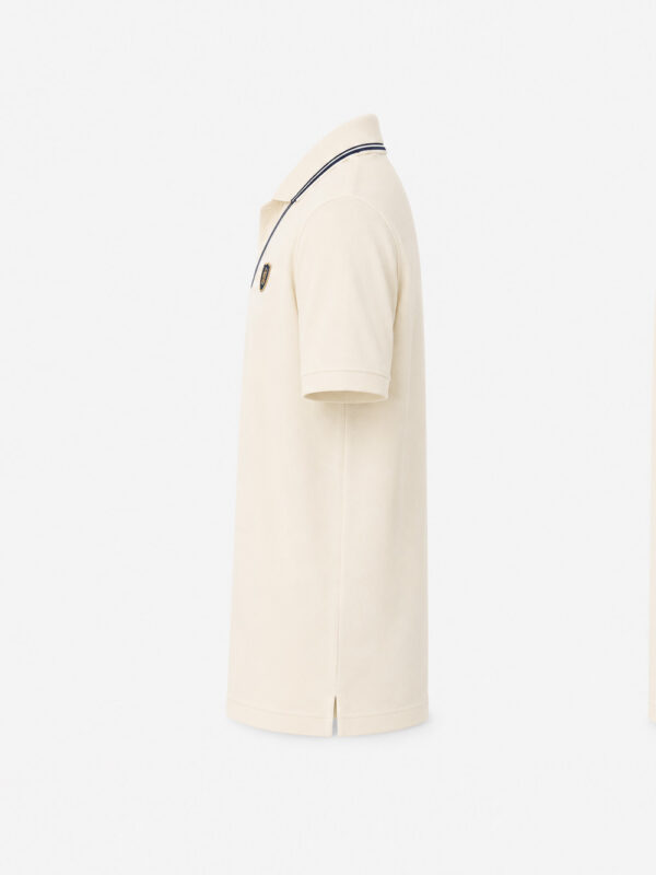One8 Off White Polo T Shirt - VIRAT EDITION 3 One8 Virat Polo T-Shirt featuring premium cotton fabric, elegant collared neckline, modern casual wear, exclusive to TeeHub.