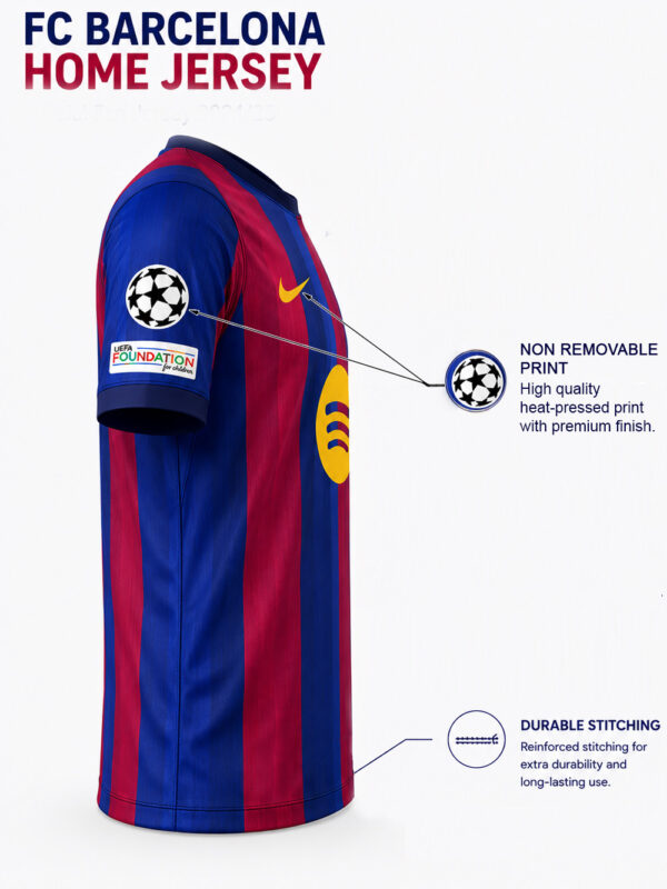 FC Barcelona 2026/2027 blaugrana jersey with premium breathable fabric and customized name and number, only on TeeHub.