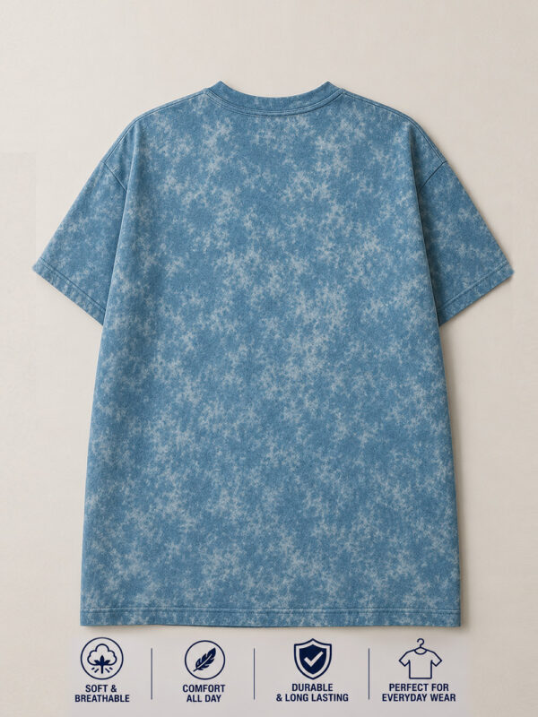 Argentina Acid Wash T Shirt - Oversized - 100% Cotton 2 Premium Argentina Acid Wash oversized cotton T-shirt with crew neck, soft breathable fabric, exclusive TeeHub football collection.