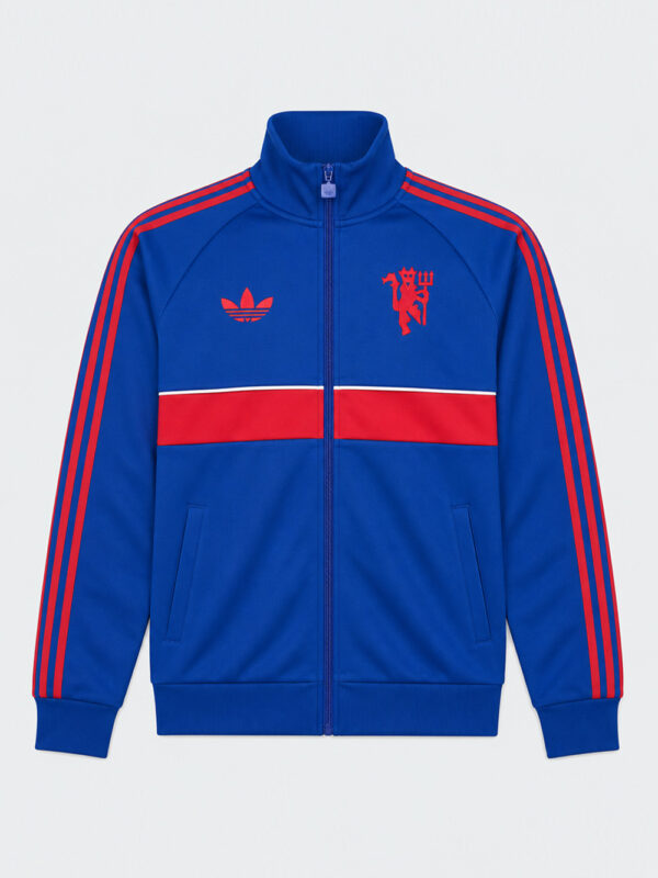Manchester_United Track Top-f Manchester United Track Top Jacket New Season by TeeHub featuring premium sports fabric, stand-up collar, front zipper closure, and regular fit.