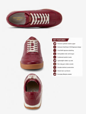 One8 Red Ball Shoe - One red Shoe Most Affordable 9 Premium One8 Red Ball Shoe with Virat Kohli signature accent, EVA comfort footbed, and gum rubber outsole, exclusive to TeeHub.