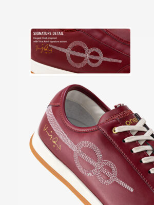 One8 Red Ball Shoe - One red Shoe Most Affordable 10 One8 Red Ball affordable sneaker in premium synthetic leather with Virat Kohli signature accent and regular fit, available on TeeHub.