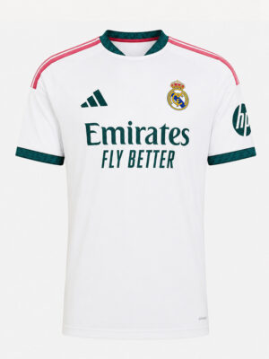 Real Madrid 26/27 Home Jersey | Name And Number Edition 8 Real Madrid 26/27 Home Jersey with customized name and number, premium soft sports fabric, regular fit, available only on TeeHub.