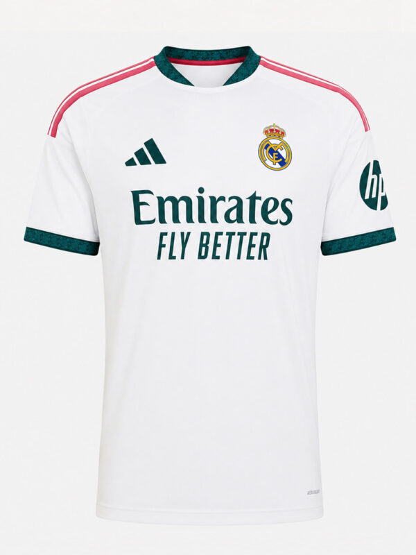 Real Madrid 26/27 Home Jersey | Name And Number Edition 1 Real Madrid 26/27 Home Jersey with customized name and number, premium soft sports fabric, regular fit, available only on TeeHub.