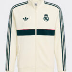 Real Madrid Track Top Jacket New Season by TeeHub featuring premium sports fabric, stand-up collar, front zipper closure, and regular fit.