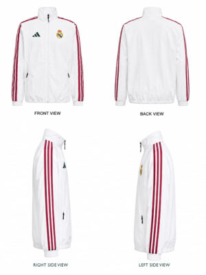 Real Madrid Anthem Jacket 10 Real Madrid full zip anthem jacket with regular fit and premium sports fabric available at TeeHub.