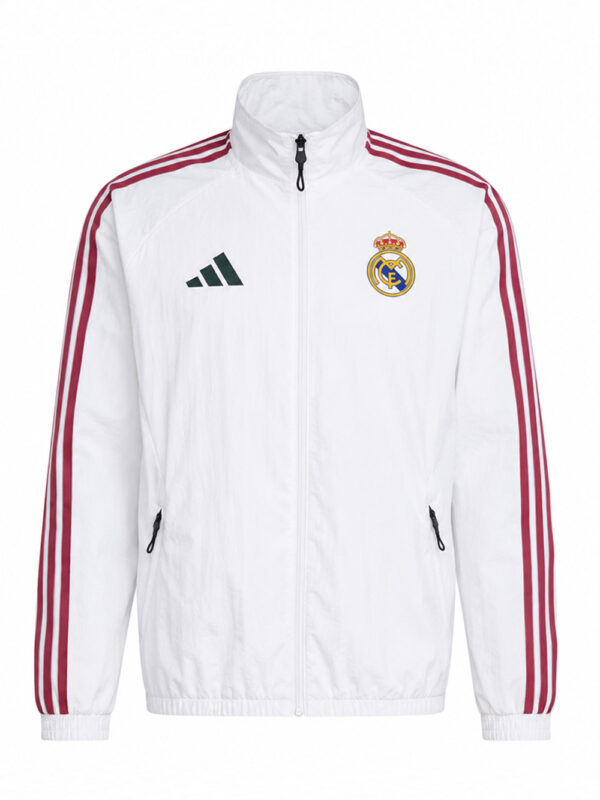 Real Madrid anthem jacket-F Real Madrid Anthem Jacket by TeeHub featuring premium sports fabric, stand-up collar, regular fit, and front zipper closure.