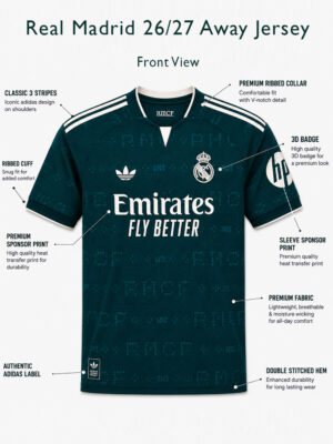 Real Madrid 26/27 Away Jersey 7 Real Madrid Away Jersey 26/27 New Season football jersey by TeeHub.