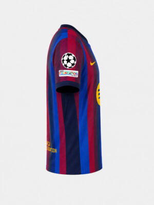 Premium FC Barcelona 2026/2027 football jersey with personalized name and number, soft breathable fabric from TeeHub.