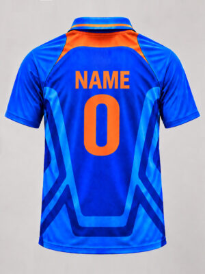 Team India 2011 World Cup Retro Blue Jersey customized name number premium cricket apparel.